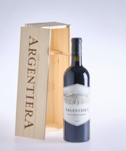 Weinflasche mit Geschenkbox aus Holz Argentiera Bolgheri DOC Superiore