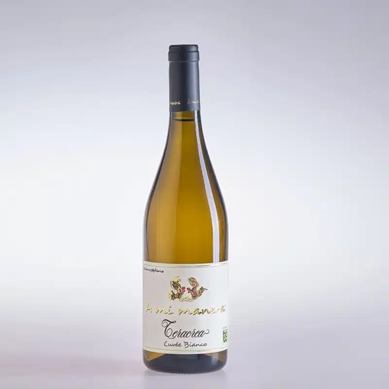 Fotoaufnahme zeigt Weisswein Cuve Bianco von Winzer A Mi Manera