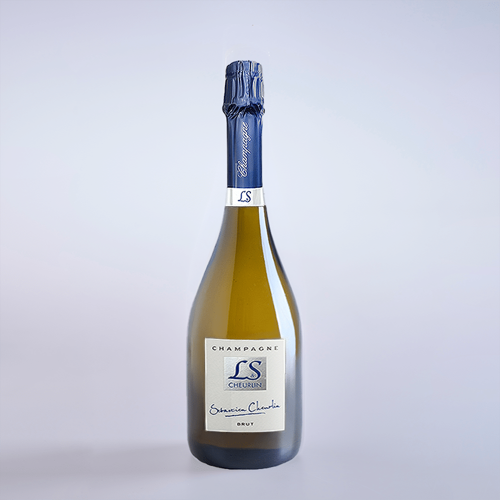 The picture shows a bottle of LS Cheurlin Sebastian Brut champagne.