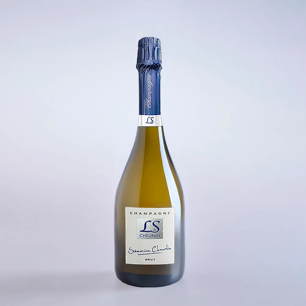 The picture shows a bottle of LS Cheurlin Sebastian Brut champagne.